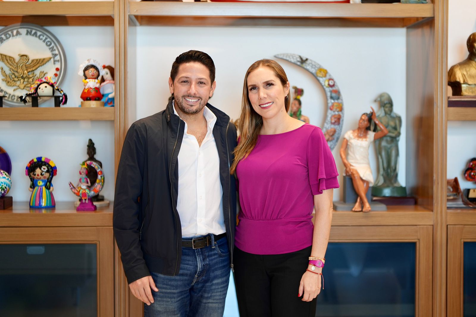 Renán Sánchez y Atenea Gómez refuerzan unidad institucional en Isla Mujeres