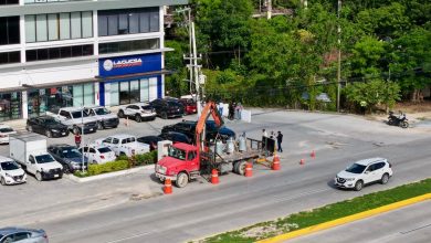 Cancún moderniza alumbrado del Boulevard Colosio con transformadores subterráneos