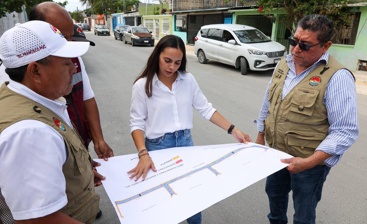 Ana Paty Peralta supervisa transformación total de la calle 36