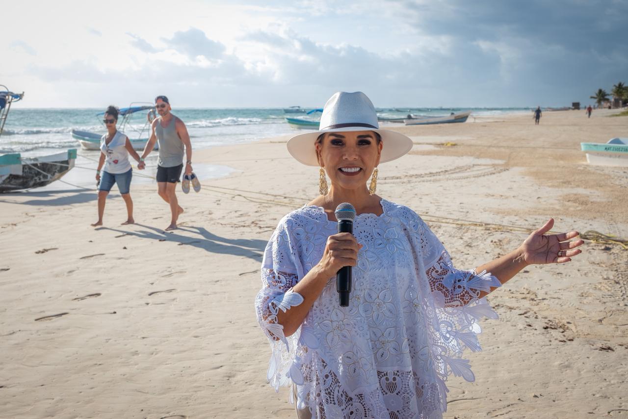 Claudia Sheinbaum y Mara Lezama aseguran playas libres en Tulum