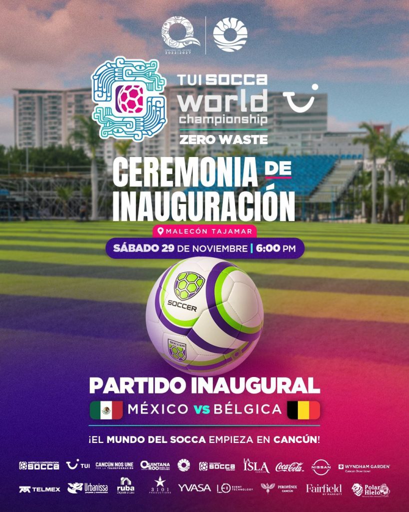 Copa Mundial de Socca “Cancún 2025”: listo para que México debute contra Bélgica