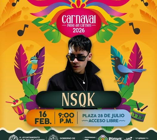 NSQK, Bellakath y Santa Fe Klan gratis en el Carnaval de Playa del Carmen