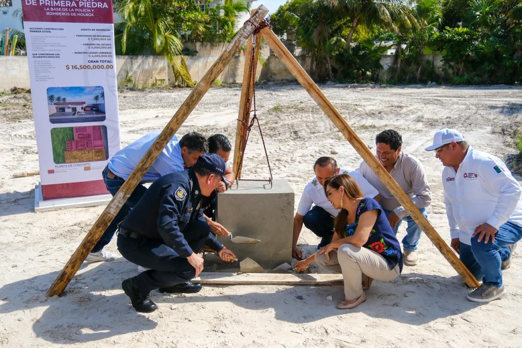 Mara Lezama inicia construcción de Base de Policía y Bomberos en Holbox