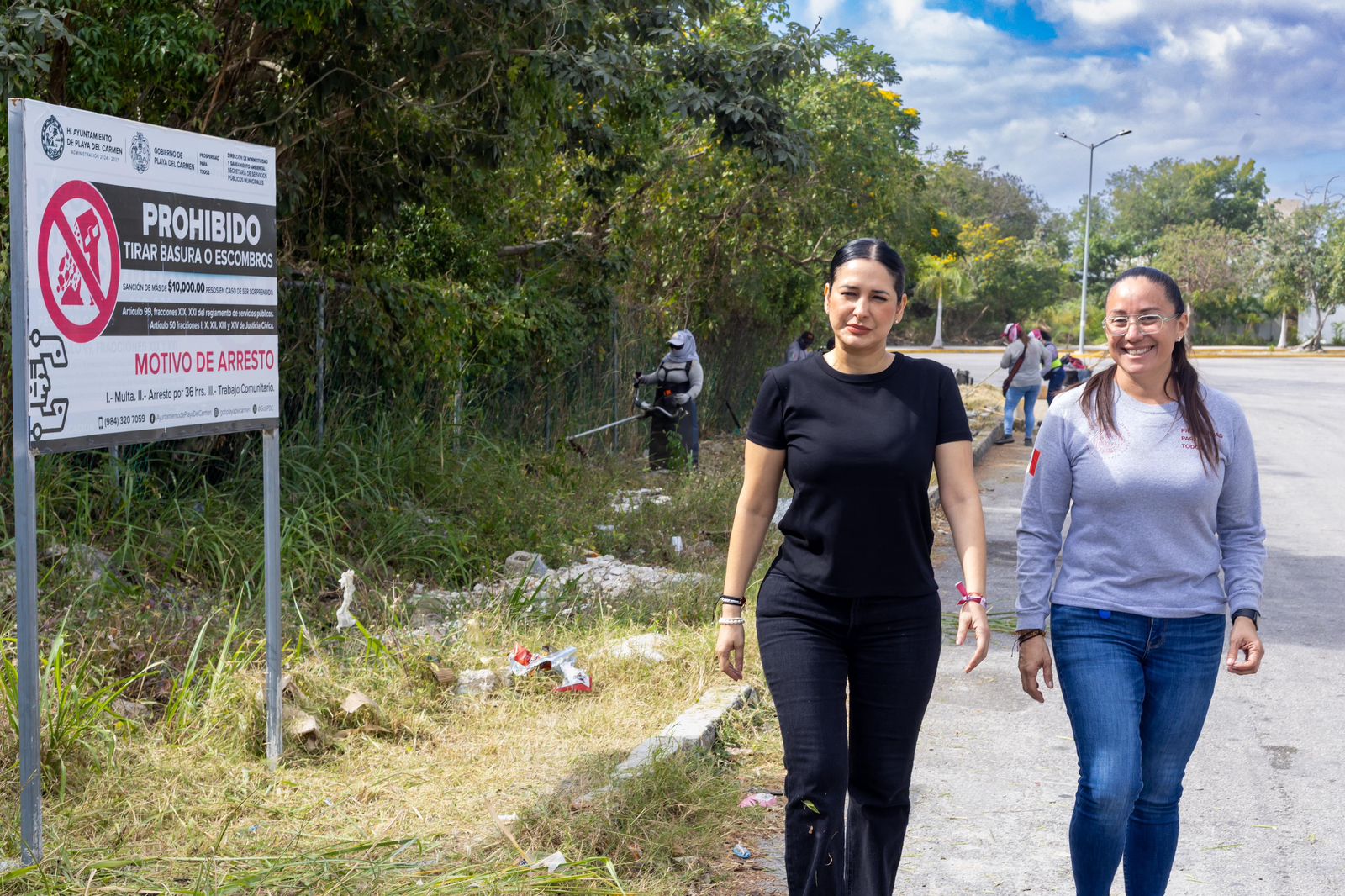 Estefanía Mercado encabeza operativo integral en Villamar 2