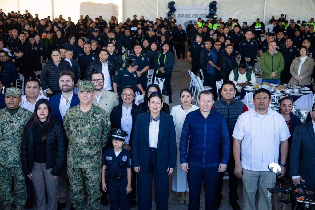 Estefanía Mercado reconoce la lealtad de la policía en Solidaridad