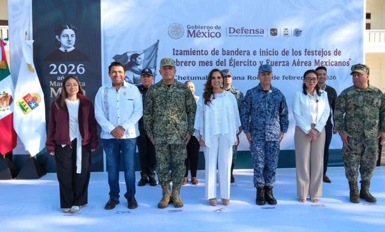 Mara Lezama inicia festejos del Ejército y Fuerza Aérea en Chetumal