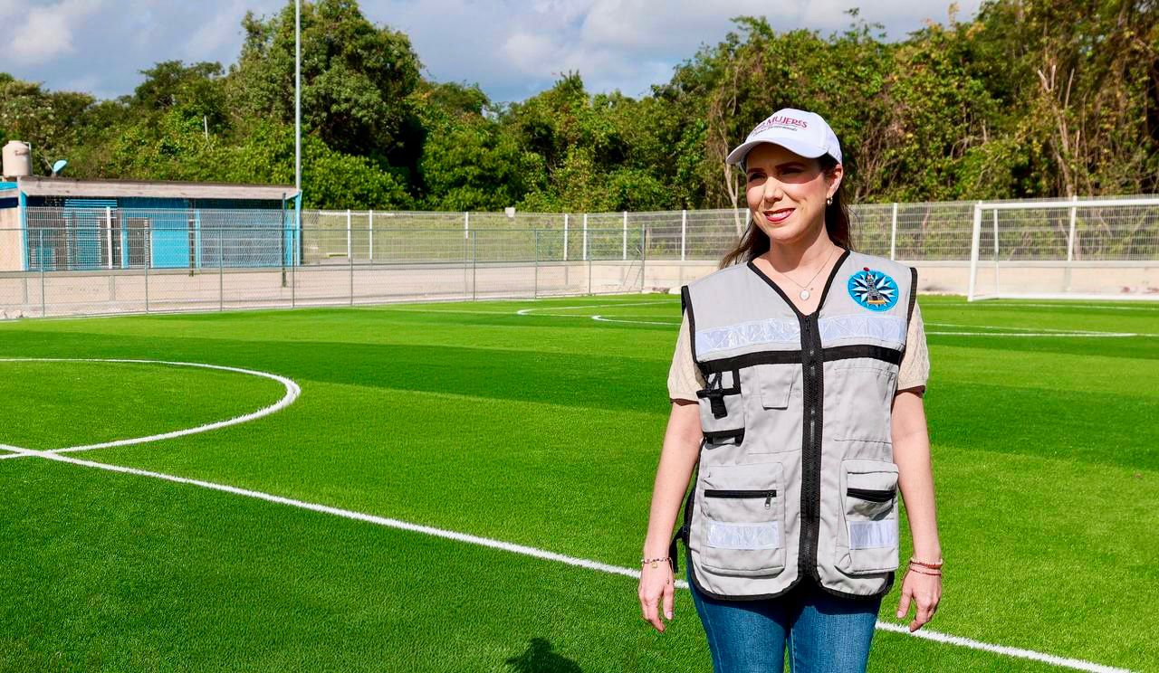 ¡Casi lista! Ciudad Mujeres tendrá su primera cancha de fútbol 7